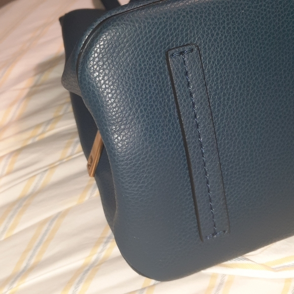 MARC JACOBS Editor Leather Tote Bag Blue Sea Navy Red Everyday Versatile Classic - Picture 8 of 16